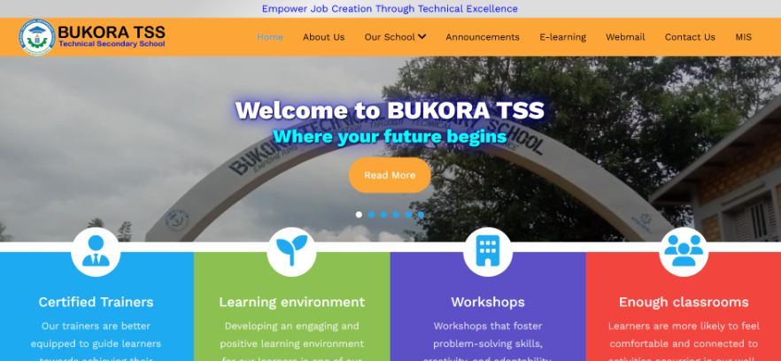 Bukora TSS website screenshot